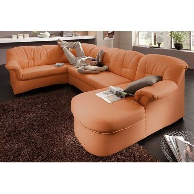 Domo Collection Papenburg U-Form Orange Sofa - Wohnzimmermöbel Domo Collection Papenburg U-Form Orange Sofa - Wohnzimmermöbel
