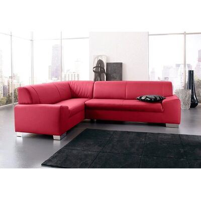 Domo Collection Alisson L-Form Sofa - Modern, Rot, 249cm Domo Collection Alisson L-Form Sofa - Modern, Rot, 249cm