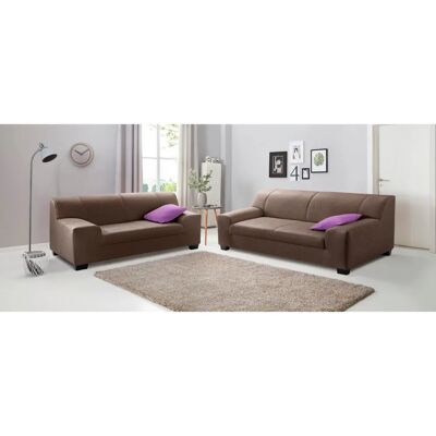 Polstergarnitur DOMO COLLECTION Amando - Leder & Stoff, Braun Polstergarnitur DOMO COLLECTION Amando - Leder & Stoff, Braun