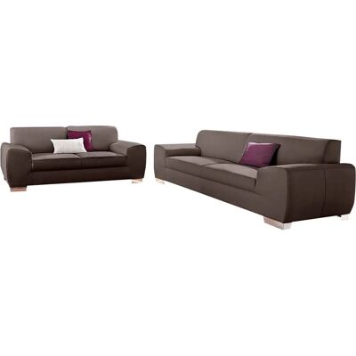 DOMO COLLECTION Ricardo Polstergarnitur - Microfaser, Grau, 2+2,5-Sitzer - Couchgarnitur DOMO COLLECTION Ricardo Polstergarnitur - Microfaser, Grau, 2+2,5-Sitzer - Couchgarnitur