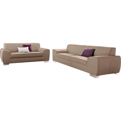 DOMO COLLECTION Ricardo Microfaser Beige Polstergarnitur - Sitzmöbel-Set DOMO COLLECTION Ricardo Microfaser Beige Polstergarnitur - Sitzmöbel-Set