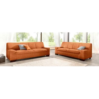 Domo Collection Norma Microfaser Oranges Sitzmöbel-Set - Sofa Typ Domo Collection Norma Microfaser Oranges Sitzmöbel-Set - Sofa Typ