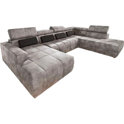 Domo Collection Brandon Sofa - Verstellbarer Kopfstütze & Wellenunterfederung - Modernes Design Domo Collection Brandon Sofa - Verstellbarer Kopfstütze & Wellenunterfederung - Modernes Design