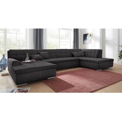 Domo collection Aversa U-Form Sofa - U-förmiger Microfaser-Sofa Domo collection Aversa U-Form Sofa - U-förmiger Microfaser-Sofa