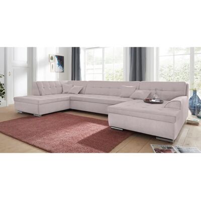Domo Collection Aversa U-Form Sofa - U-förmiger Microfaser-Sofa Domo Collection Aversa U-Form Sofa - U-förmiger Microfaser-Sofa