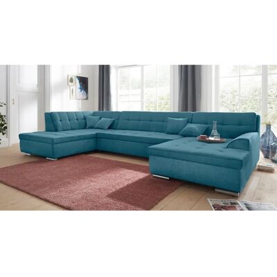 Domo Collection Aversa U-Form Sofa - Mikrofaser, Recamiere rechts, Modernes Design Domo Collection Aversa U-Form Sofa - Mikrofaser, Recamiere rechts, Modernes Design