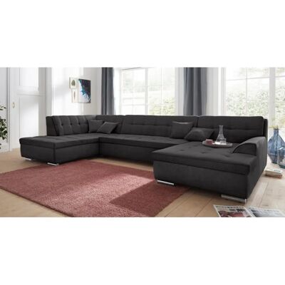 Domo Collection Aversa U-Form Sofa - Mikrofaser, Recamiere rechts, Schlafmöglichkeit Domo Collection Aversa U-Form Sofa - Mikrofaser, Recamiere rechts, Schlafmöglichkeit