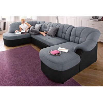 Domo Collection Flores U-Form Couch - Mikrofaser Domo Collection Flores U-Form Couch - Mikrofaser