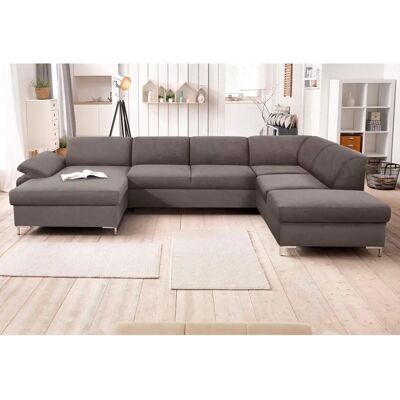 Domo Collection Santana U-Form Grau Sofa - U-förmiges Sofa Domo Collection Santana U-Form Grau Sofa - U-förmiges Sofa