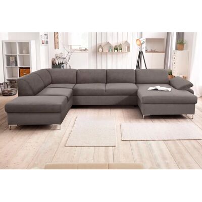 Domo Collection Santana U-Form Sofa - Microfaser - Modernes Design Domo Collection Santana U-Form Sofa - Microfaser - Modernes Design