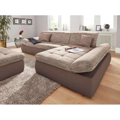 DOMO COLLECTION Modular L-Form Sofa mit Bettfunktion - Kunstleder DOMO COLLECTION Modular L-Form Sofa mit Bettfunktion - Kunstleder