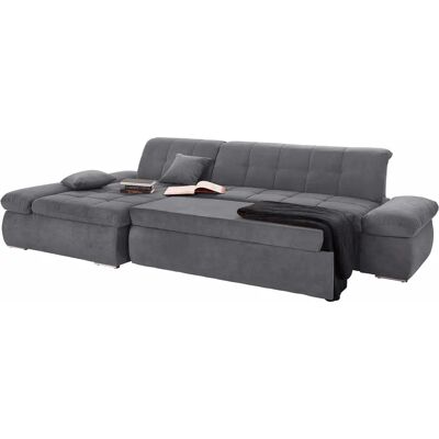 Domo Collection NMoric XXL Ecksofa mit Chenille-Bezug, Reversible Recamiere - Sofa Domo Collection NMoric XXL Ecksofa mit Chenille-Bezug, Reversible Recamiere - Sofa
