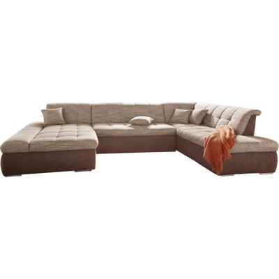 Domo Collection U-Form Sofa - Microfaser - Braun Domo Collection U-Form Sofa - Microfaser - Braun