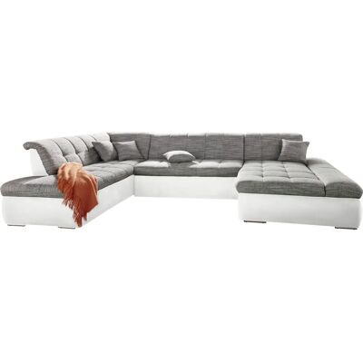 Domo Collection Moric U-Form Sofa - Modern, Weiß, Armlehnenverstellung Domo Collection Moric U-Form Sofa - Modern, Weiß, Armlehnenverstellung