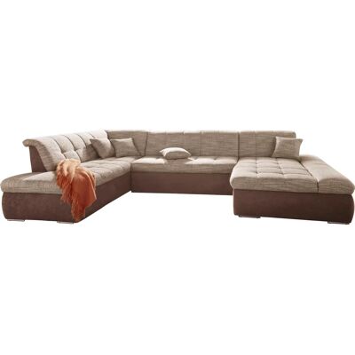 Domo Collection Modular U-Form Sofa mit Bettfunktion & Armlehne Domo Collection Modular U-Form Sofa mit Bettfunktion & Armlehne