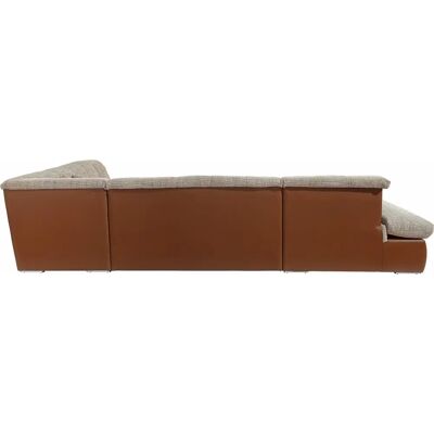 Domo Collection Moric U-Form Sofa - Modern, Braun, 353cm Domo Collection Moric U-Form Sofa - Modern, Braun, 353cm