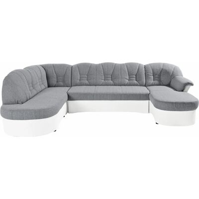 Domo Collection Elva U-Form Sofa - Mikrofaser Kunstleder Recamiere 5,5 Sitze Domo Collection Elva U-Form Sofa - Mikrofaser Kunstleder Recamiere 5,5 Sitze