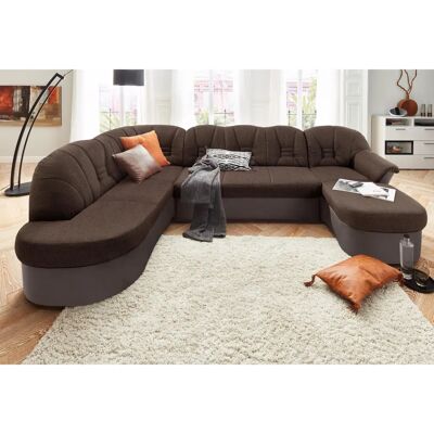 Domo Collection Elva U-Form Sofa - U-Form, Recamiere rechts, Microfaser Domo Collection Elva U-Form Sofa - U-Form, Recamiere rechts, Microfaser