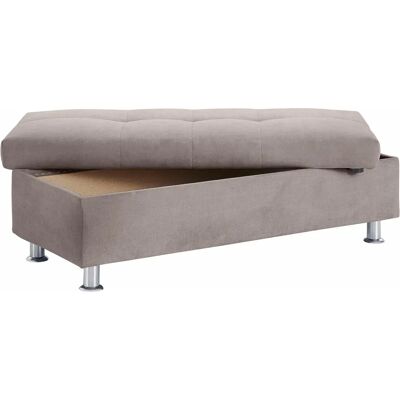 Domo Collection Franzi Taupe Stoff Stauraum Hocker Domo Collection Franzi Taupe Stoff Stauraum Hocker