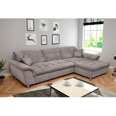 Domo Collection Franzi Ecksofa - Chenille, Taupe, L-Form, 278x171 cm Domo Collection Franzi Ecksofa - Chenille, Taupe, L-Form, 278x171 cm