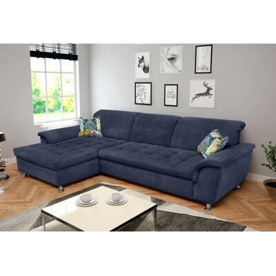 Domo Collection Franzi Sofa - Reversibles Chenille Blau - Sofa Domo Collection Franzi Sofa - Reversibles Chenille Blau - Sofa