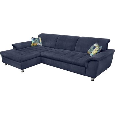 DOMO collection Franzi L-Form Sofa - Chenille - marine DOMO collection Franzi L-Form Sofa - Chenille - marine