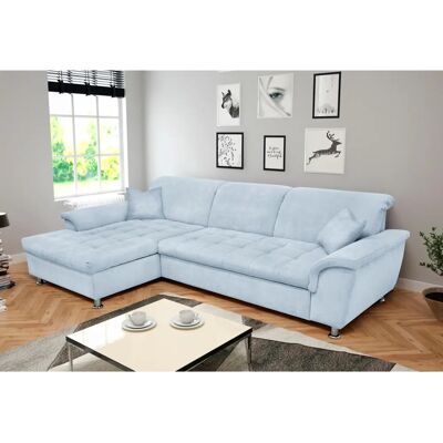 Domo Collection Franzi L-Form Sofa - Pastellblau - Sofa Domo Collection Franzi L-Form Sofa - Pastellblau - Sofa