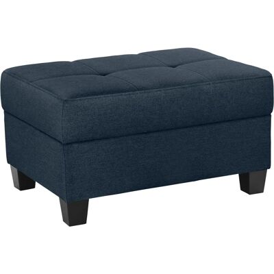 DOMO COLLECTION Florentina Dunkelblauer Hocker - Ottomane DOMO COLLECTION Florentina Dunkelblauer Hocker - Ottomane