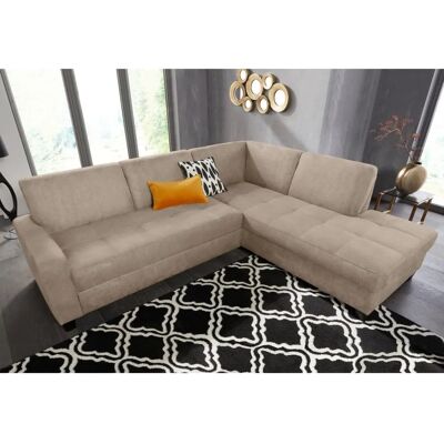 DOMO COLLECTION Florentina L-Form Beiges Sofa - Sofa DOMO COLLECTION Florentina L-Form Beiges Sofa - Sofa