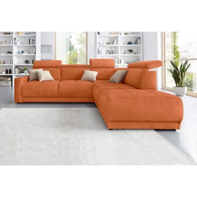 DOMO COLLECTION Ecksofa Ava L-Form - Orange - 266cm DOMO COLLECTION Ecksofa Ava L-Form - Orange - 266cm