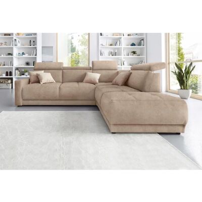 Domo Collection Ava Mikrofaser Sofa - Beige - 266cm Domo Collection Ava Mikrofaser Sofa - Beige - 266cm