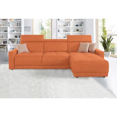 Domo Collection Ava L-Form Sofa - Microfaser, Wendbar, Orange Domo Collection Ava L-Form Sofa - Microfaser, Wendbar, Orange