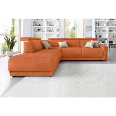 Domo collection Ava L-Form Sofa - Mikrofaser, Orange Domo collection Ava L-Form Sofa - Mikrofaser, Orange