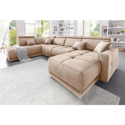 Domo Collection Ava U-Form Sofa - Wohnzimmermöbel in Beige Domo Collection Ava U-Form Sofa - Wohnzimmermöbel in Beige