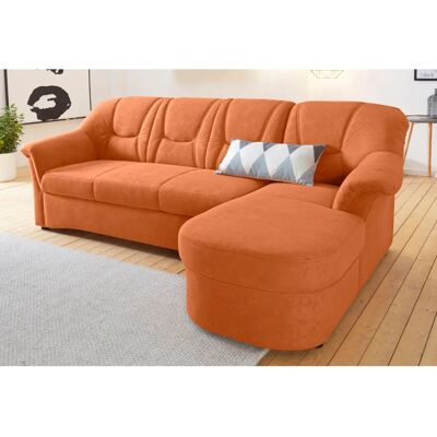 Domo Collection Sarafina L-Form Sofa - Microfaser, Terrakotta - Couch Domo Collection Sarafina L-Form Sofa - Microfaser, Terrakotta - Couch