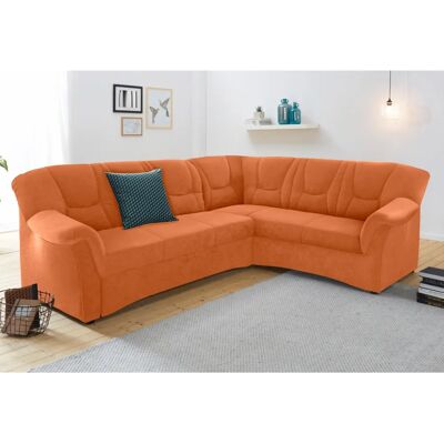 Domo Collection Sarafina L-Form Sofa - Mikrofaser, Terrakotta, 240cm Domo Collection Sarafina L-Form Sofa - Mikrofaser, Terrakotta, 240cm