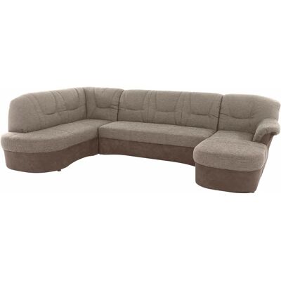 Domo Collection Sarafina U-Form Sofa - Microfaser, Braun, Be... Domo Collection Sarafina U-Form Sofa - Microfaser, Braun, Be...