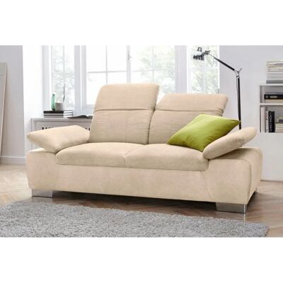 Domo Collection Milan Beiges Sofa - 2-Sitzer mit Rückenverstellung Domo Collection Milan Beiges Sofa - 2-Sitzer mit Rückenverstellung