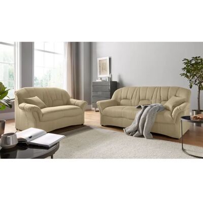Domo Collection Bahia Polstergarnitur - Struktur, Beige, 3- & 2-Sitzer Domo Collection Bahia Polstergarnitur - Struktur, Beige, 3- & 2-Sitzer