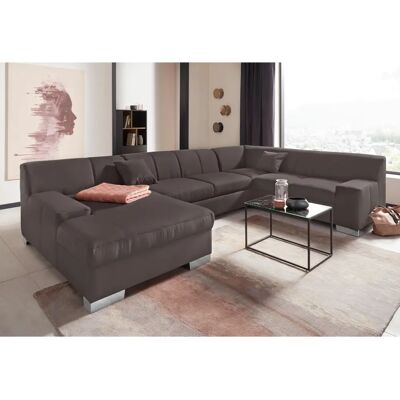 DOMO COLLECTION Bero U-Form Sofa - U-förmiger Microfaser-Sessel DOMO COLLECTION Bero U-Form Sofa - U-förmiger Microfaser-Sessel