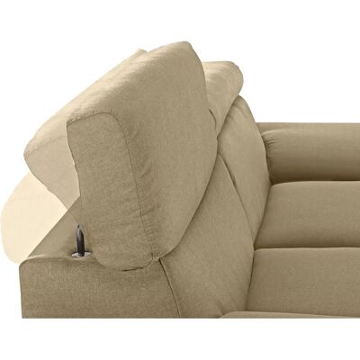 Domo collection Mira Beiges 2,5-Sitzer mit Kopfteilverstellung - Sofa Domo collection Mira Beiges 2,5-Sitzer mit Kopfteilverstellung - Sofa