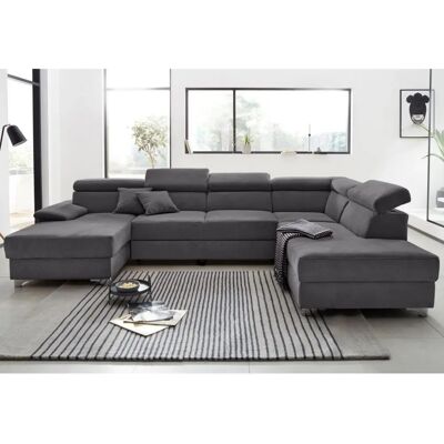 Domo Collection Mira U-Form Sofa - Microfaser, Recamiere, 8,5 Sitze Domo Collection Mira U-Form Sofa - Microfaser, Recamiere, 8,5 Sitze