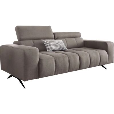 Domo collection Trento Sofa - 2-Sitzer, Stein, Mit Kopfteilverstellung Domo collection Trento Sofa - 2-Sitzer, Stein, Mit Kopfteilverstellung