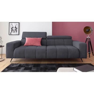 DOMO collection Trento 2er Couch - Mikrofaser, Dunkelgrau DOMO collection Trento 2er Couch - Mikrofaser, Dunkelgrau