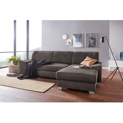 Domo Collection Anzio L-Form Sofa - Mikrofaser, Rechts Recamiere, Bettfunktion Domo Collection Anzio L-Form Sofa - Mikrofaser, Rechts Recamiere, Bettfunktion