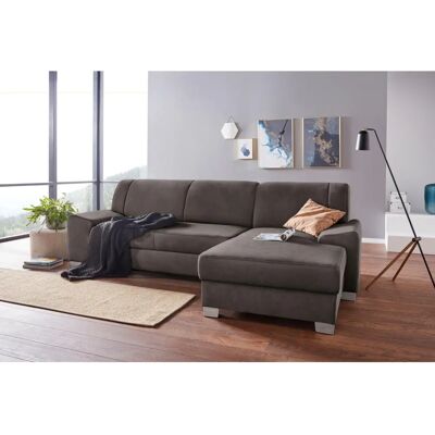 DOMO COLLECTION Anzio L-Form Sofa - L-Form Microfaser Grau DOMO COLLECTION Anzio L-Form Sofa - L-Form Microfaser Grau