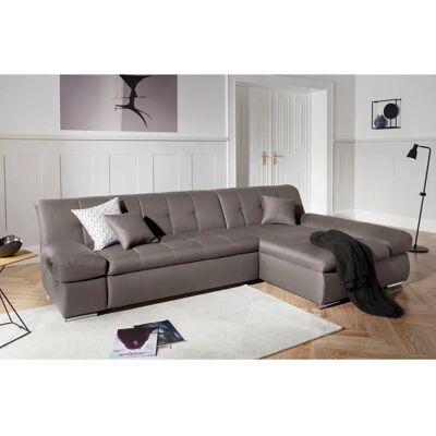 Domo Collection Mona L-Form Sofa - Rechts Grau Stein Domo Collection Mona L-Form Sofa - Rechts Grau Stein