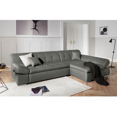 Domo Collection Mona L-Form Sofa - Rechts Recamiere - Bezug Polyester Domo Collection Mona L-Form Sofa - Rechts Recamiere - Bezug Polyester