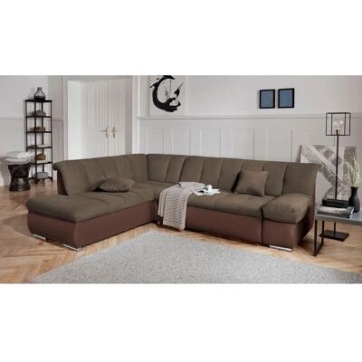 Domo Collection Mona L-Form Sofa - Dunkelbraun Polstermöbel Domo Collection Mona L-Form Sofa - Dunkelbraun Polstermöbel