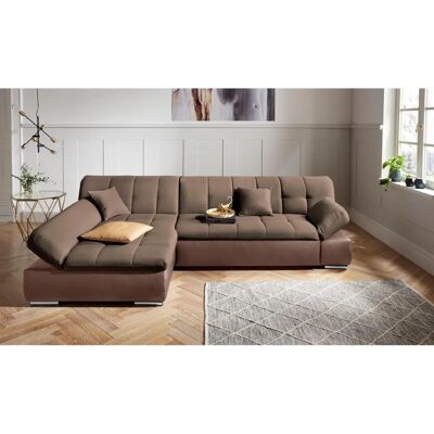 Domo Collection Mona L-Form Sofa - Braun Kunstleder Domo Collection Mona L-Form Sofa - Braun Kunstleder